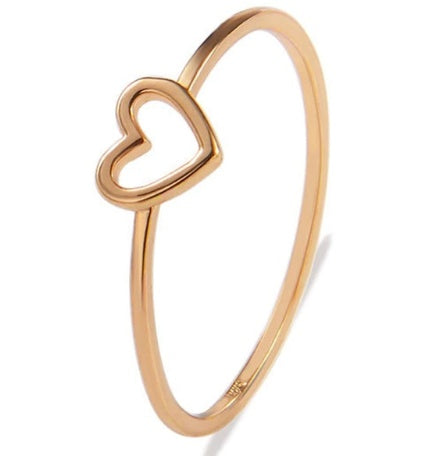 Hollow Heart Rings