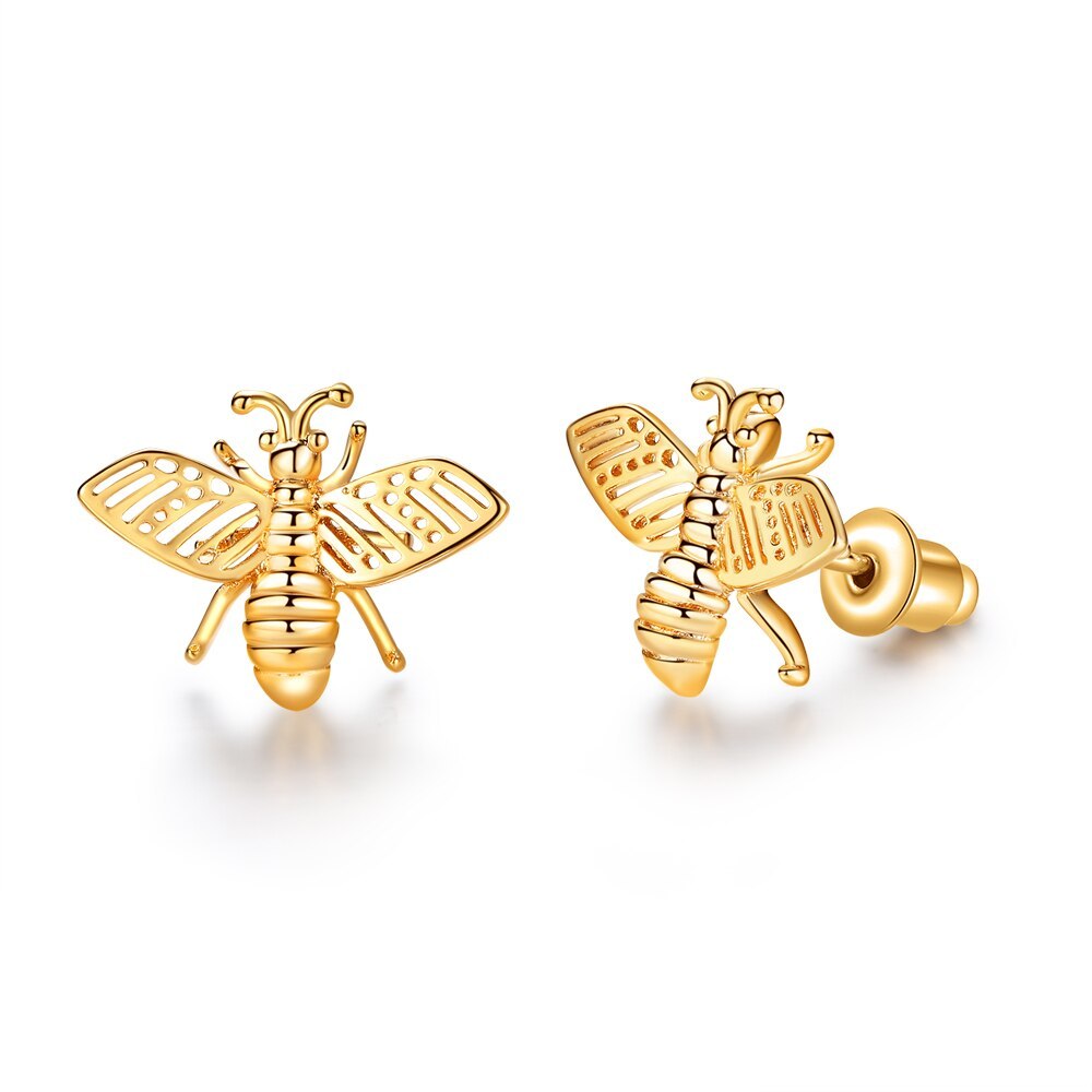 Crystal Rhinestone Bee Earings