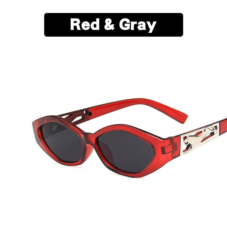SO&EI Retro Small Frame Polygon Cat Eyes Sunglasses