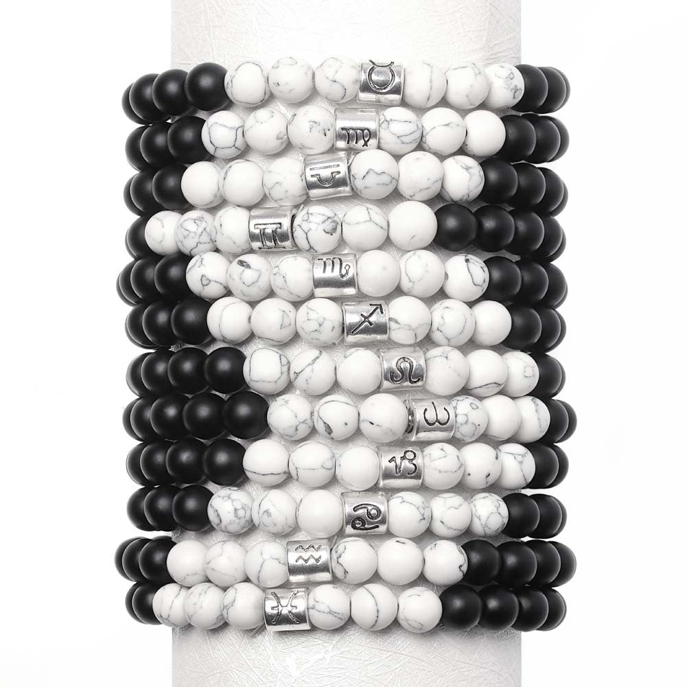 Frosted Black Agate White