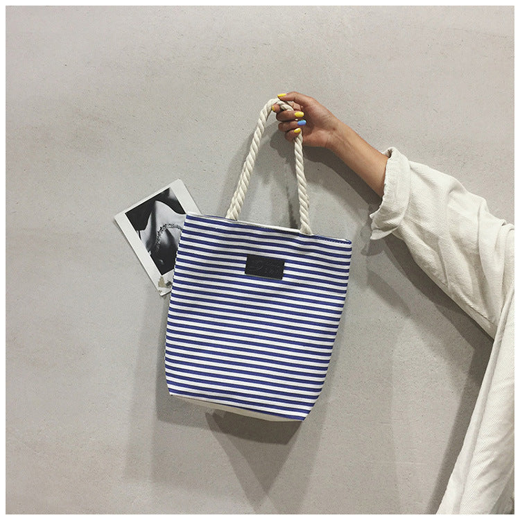 Shoulder Stripe Tote Summer Beach Bag