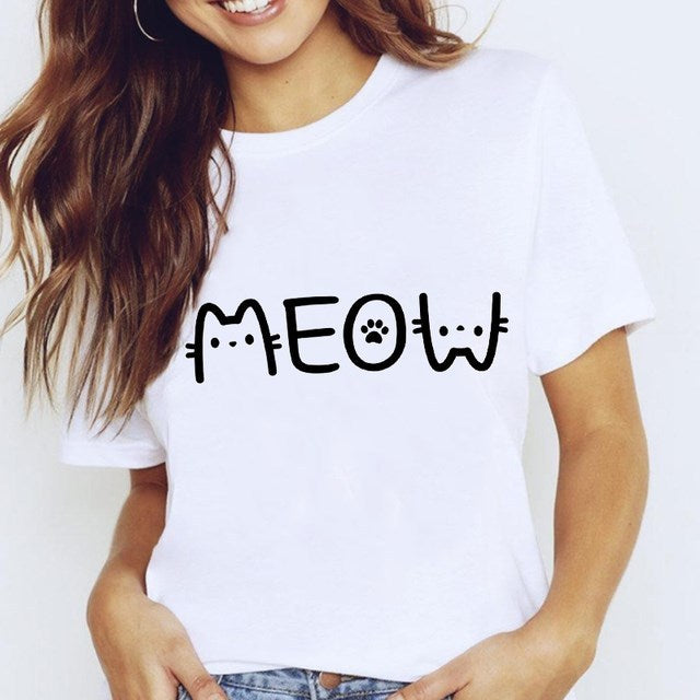 T-Shirts For Women Tops White Star