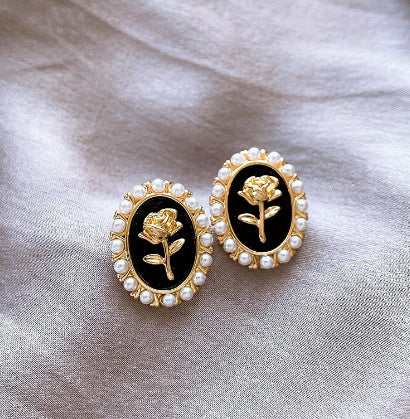 Needle Rhinestone Earrings