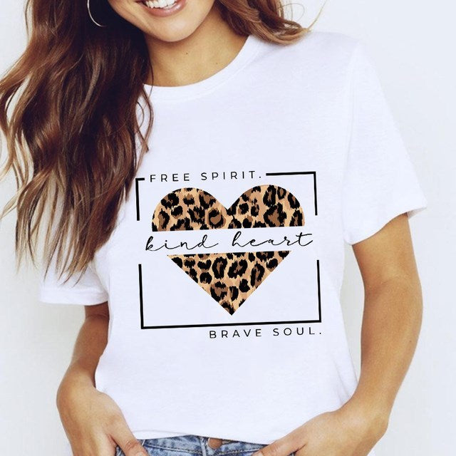 T-Shirts For Women Tops White Star