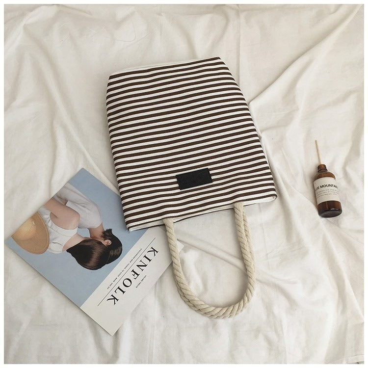 Shoulder Stripe Tote Summer Beach Bag