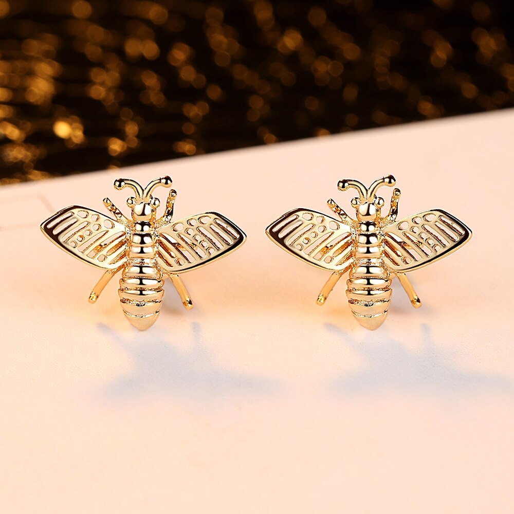 Crystal Rhinestone Bee Earings