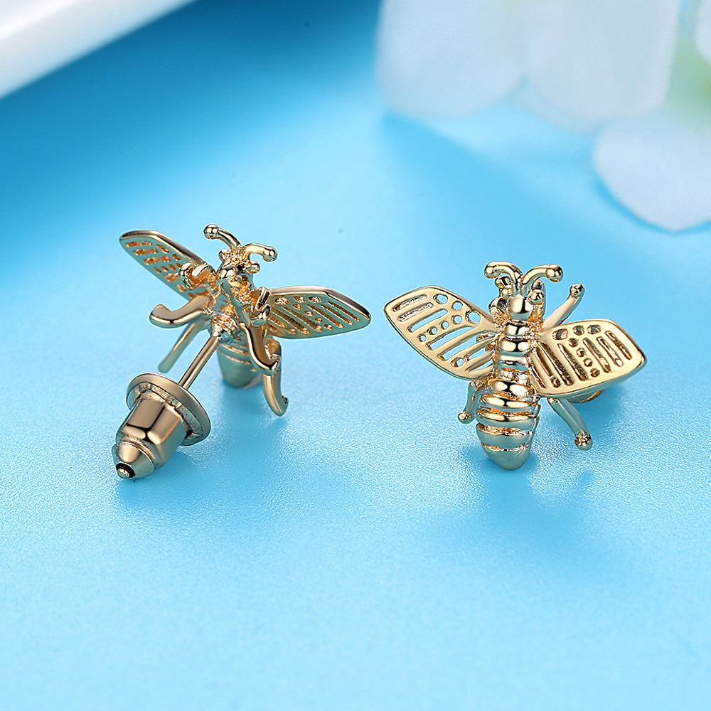 Crystal Rhinestone Bee Earings