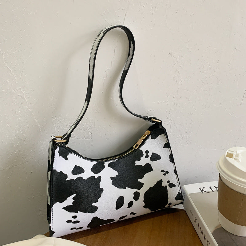 striped spotted niche leopard print underarm bag