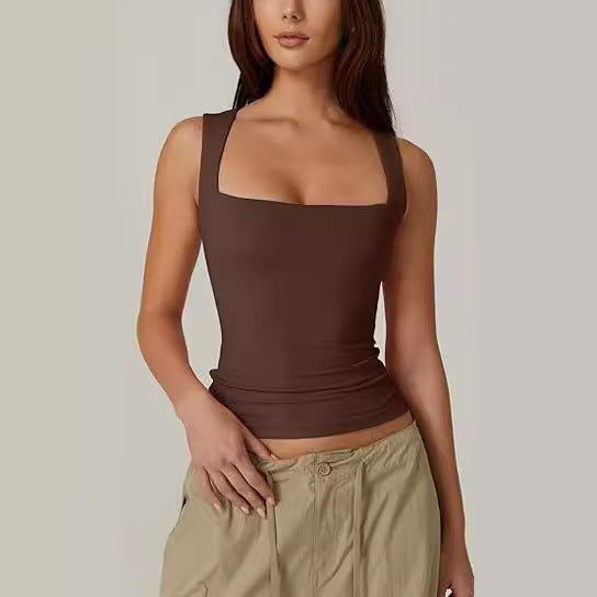 Summer Square-neck Tank Vest Ins Fashion