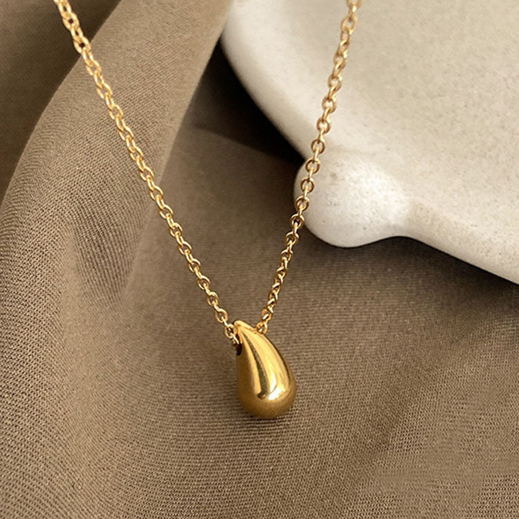 Water Drop Titanium Steel Necklace