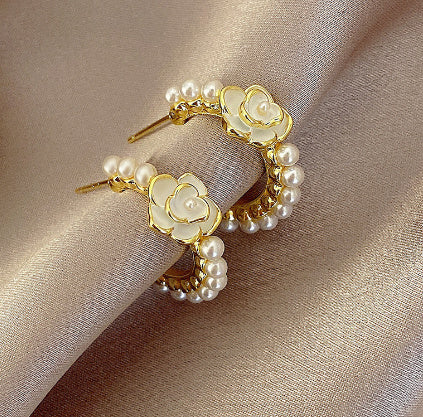 Needle Rhinestone Earrings