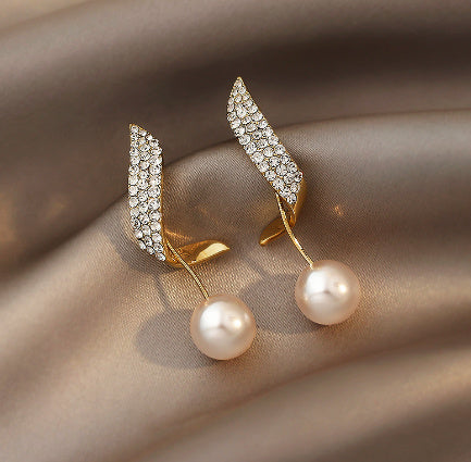 Needle Rhinestone Earrings