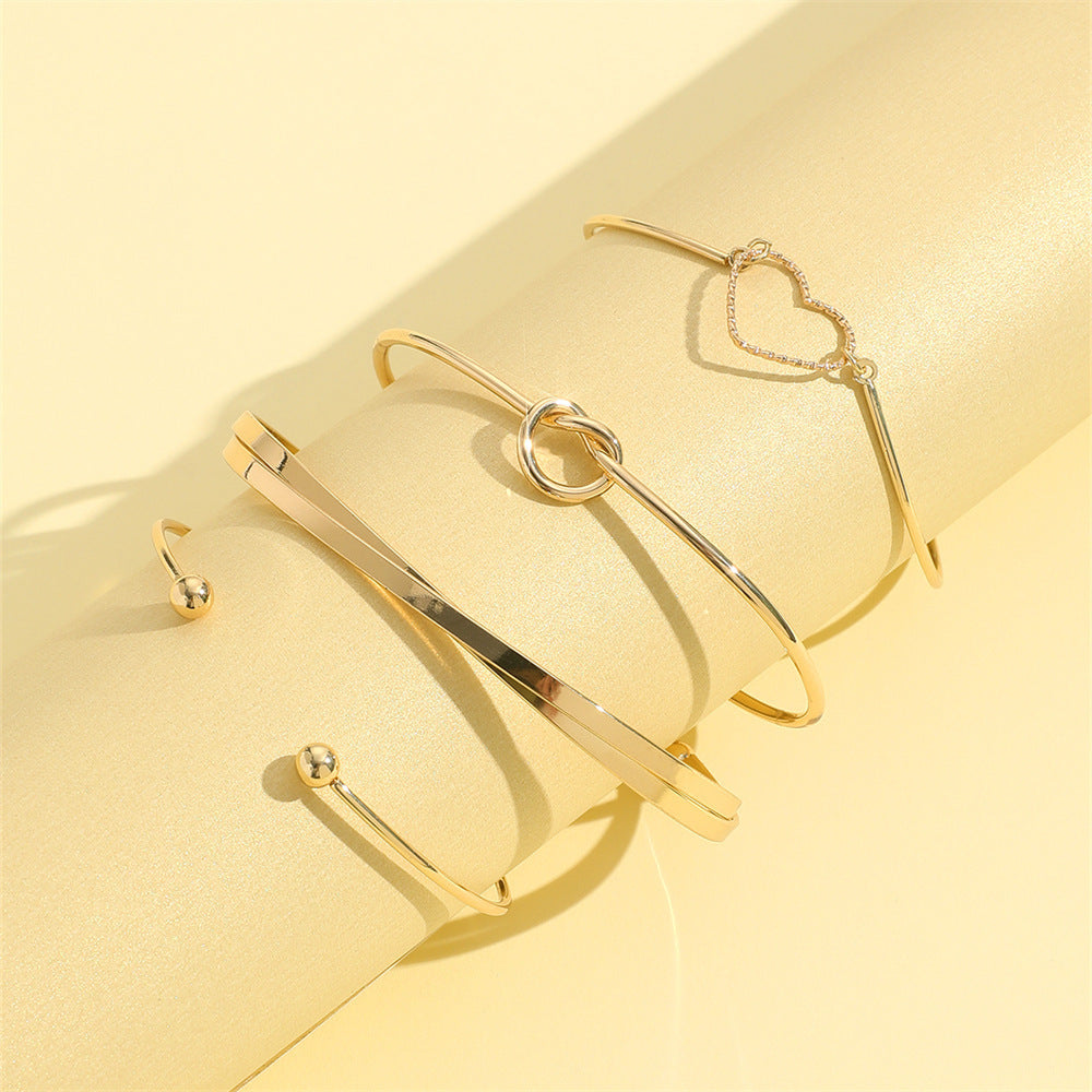 Heart Letter Love Bangle Bracelet