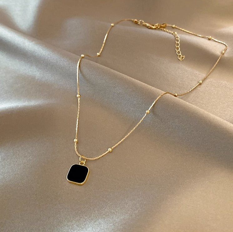 Fashion Geometry Pattern Square Necklace For Women