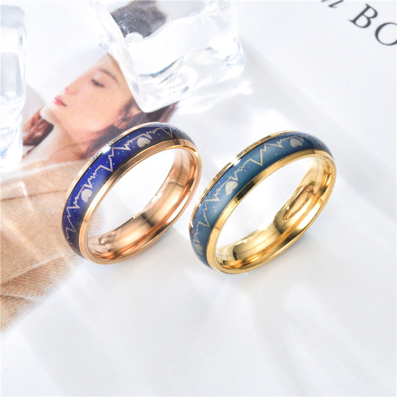 Titanium Steel Temperature Change Ring