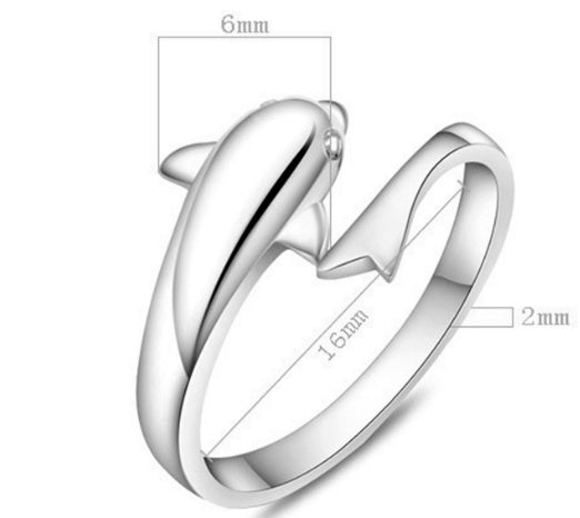 Cute Dolphin Ring Adjustable