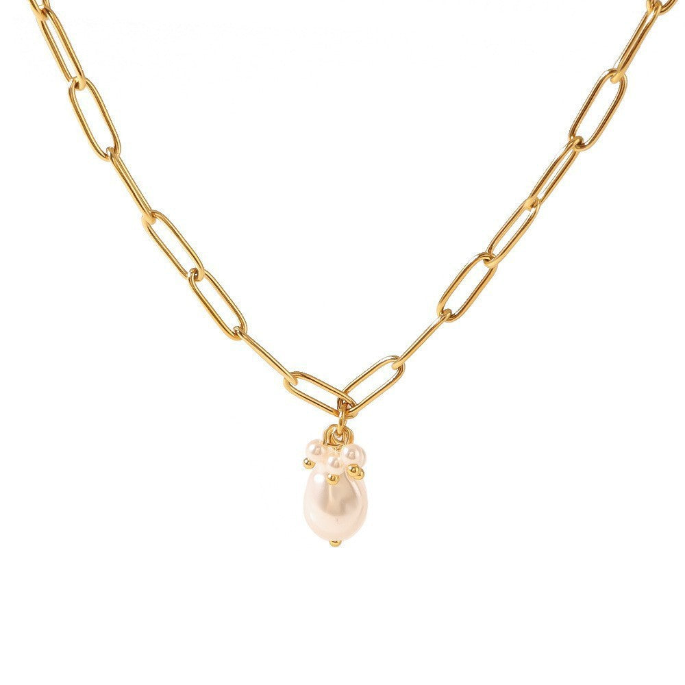 Cross Chain Stainless Steel Necklace For Women