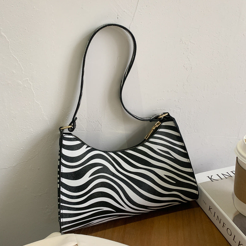 striped spotted niche leopard print underarm bag