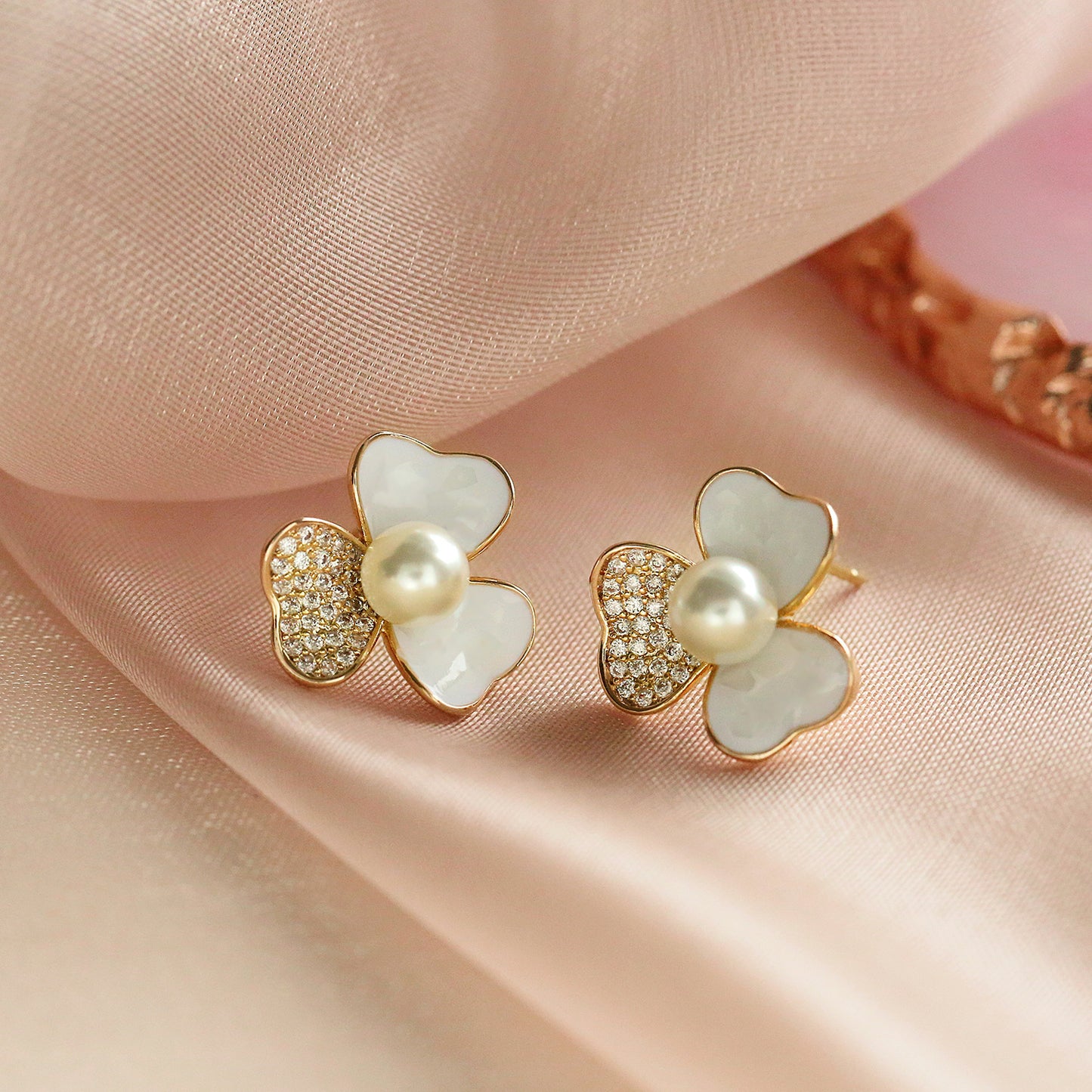 Needle Rhinestone Earrings