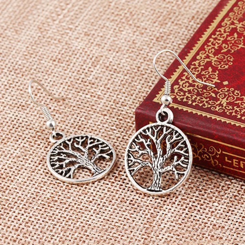 Tree Of Life Pendulum Pendant Earrings