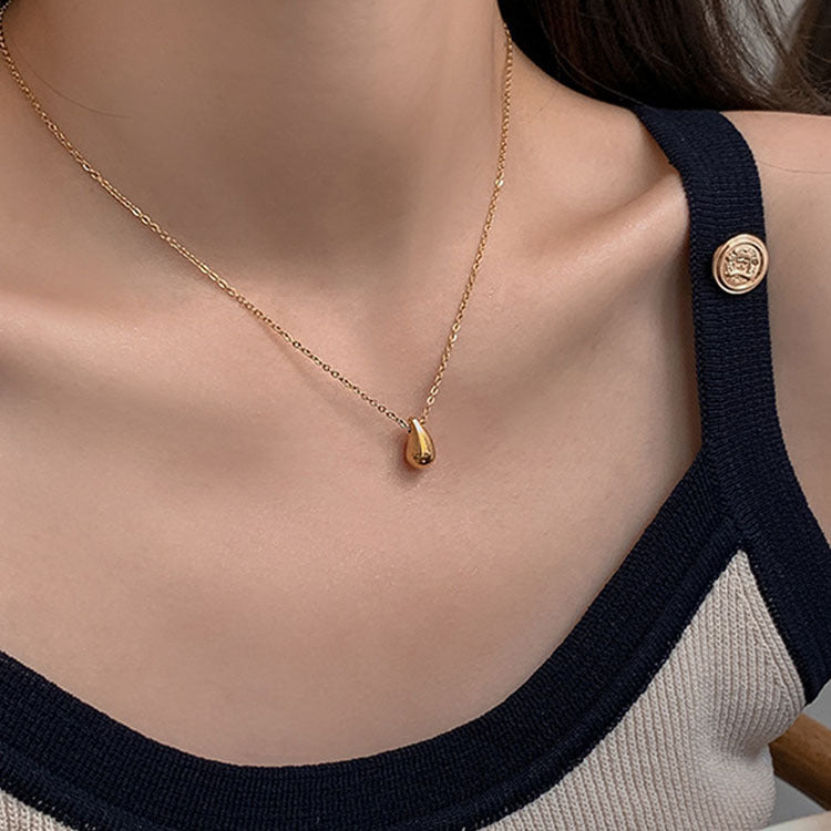 Water Drop Titanium Steel Necklace