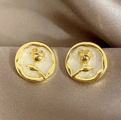Needle Rhinestone Earrings