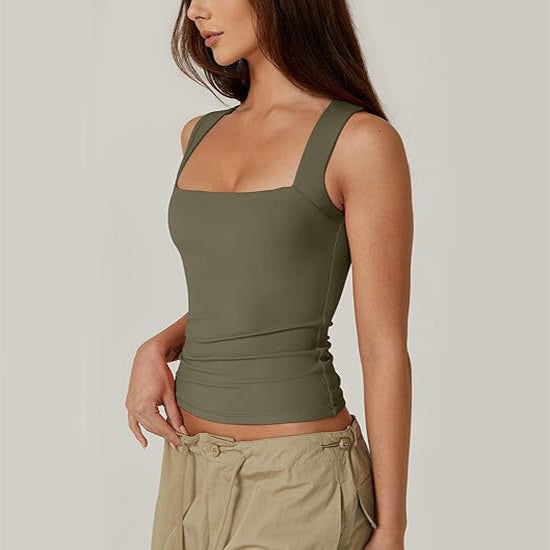 Summer Square-neck Tank Vest Ins Fashion