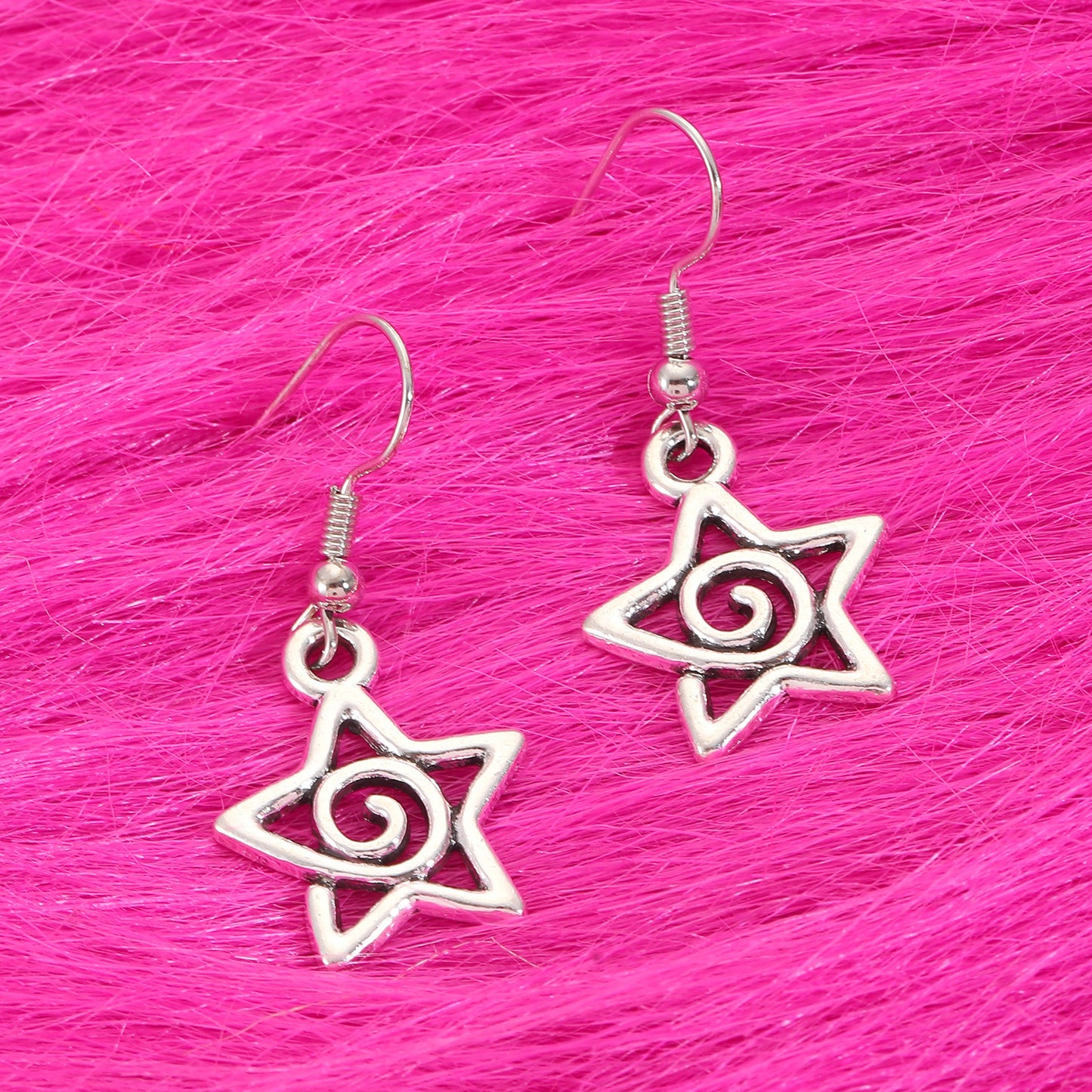 Cute Swirls Bowknot Gothic Charm Rivet Earrings