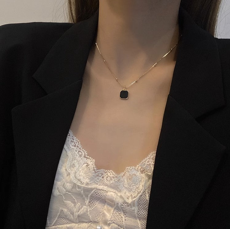 Fashion Geometry Pattern Square Necklace For Women