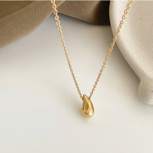 Water Drop Titanium Steel Necklace