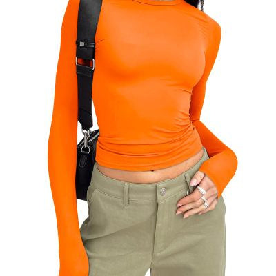 Slim Long-sleeved Pullovers Tops