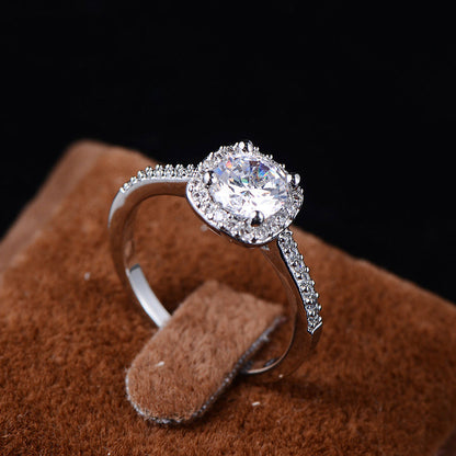 Engagement Square Bague Cubic Zirconia