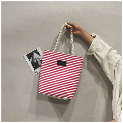 Shoulder Stripe Tote Summer Beach Bag