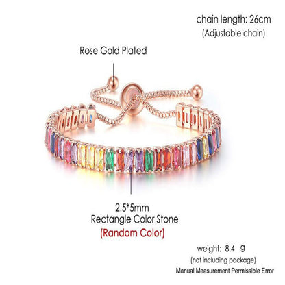 Boho Rainbow Tennis Bracelets