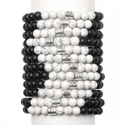 Frosted Black Agate White