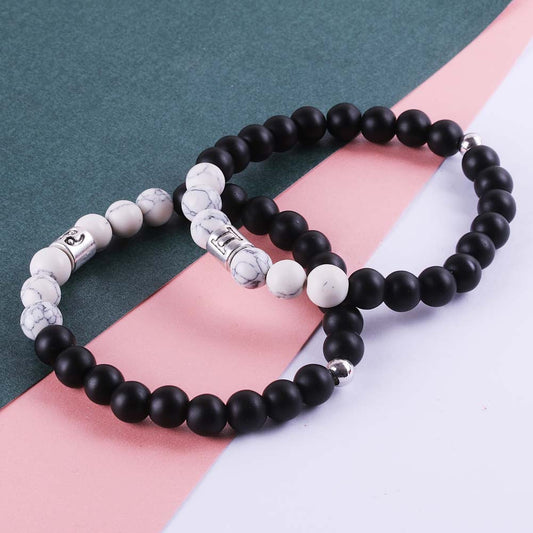 Frosted Black Agate White