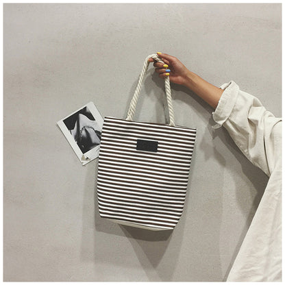Shoulder Stripe Tote Summer Beach Bag