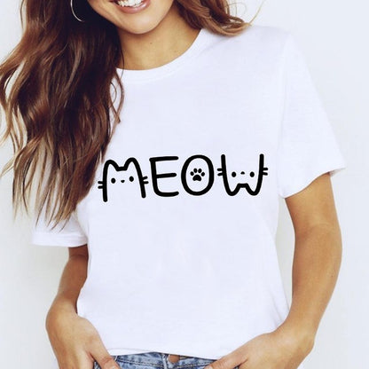 T-Shirts For Women Tops White Star