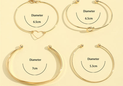Heart Letter Love Bangle Bracelet