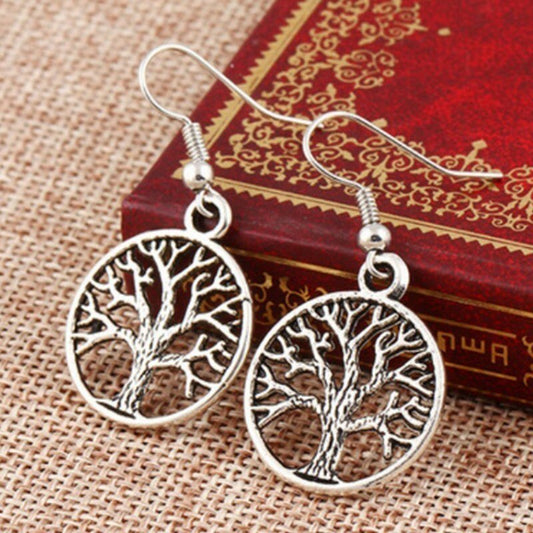 Tree Of Life Pendulum Pendant Earrings