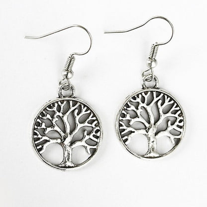 Tree Of Life Pendulum Pendant Earrings