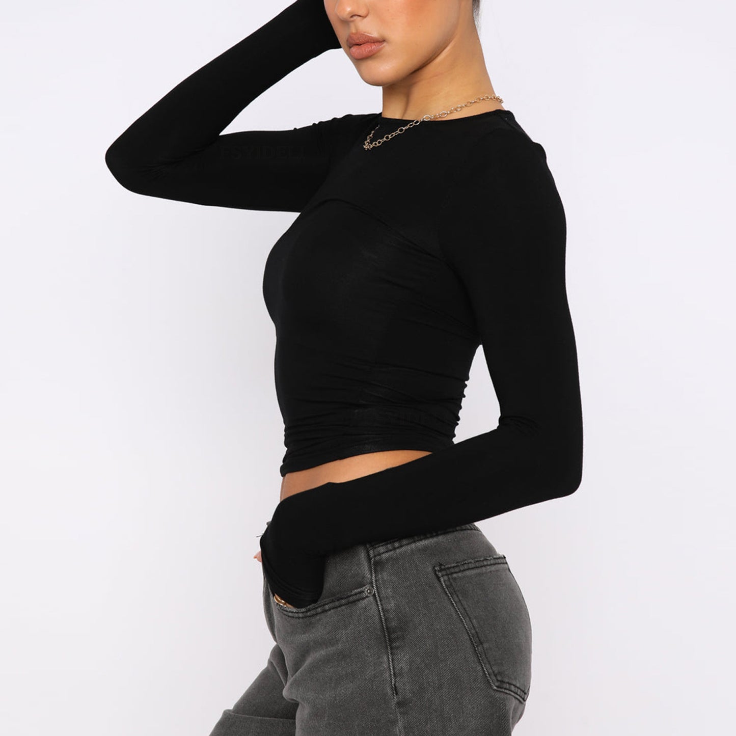 Slim Long-sleeved Pullovers Tops