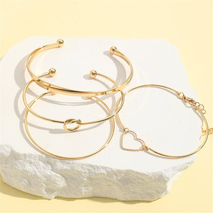 Heart Letter Love Bangle Bracelet