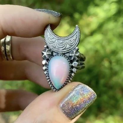 Creative Vintage Geometry Shape Moon Rings