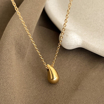 Water Drop Titanium Steel Necklace