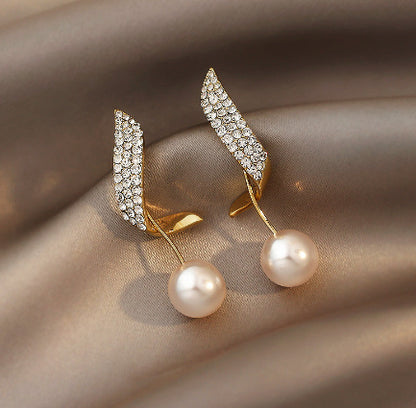 Needle Rhinestone Earrings