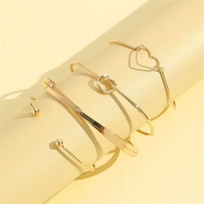 Heart Letter Love Bangle Bracelet