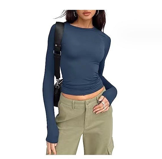 Slim Long-sleeved Pullovers Tops