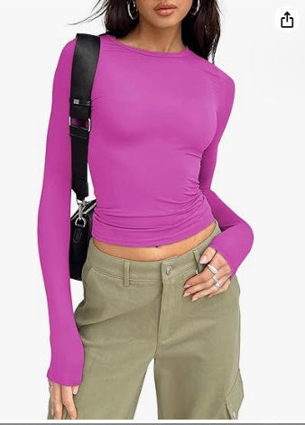Slim Long-sleeved Pullovers Tops