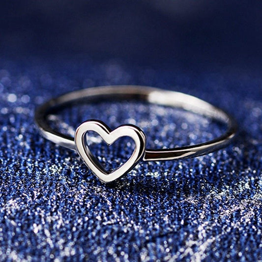 Hollow Heart Rings